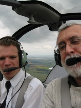 Look Mum - no hands! Somewhere over the Cotswolds