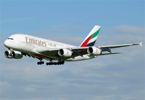 Emirates A380-800 (from the Internet)