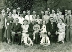 My Jackson grandparents' Golden Wedding in 1954 -me sitting on the ground on the left