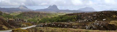 South on A837 Lochinver to Loch Assynt
