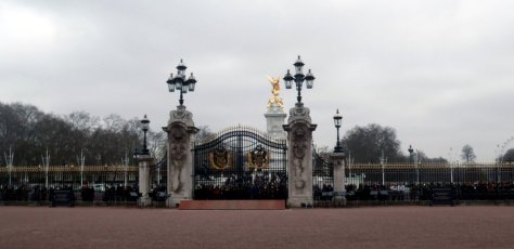 The gates of Buckingham Palace - from inside.