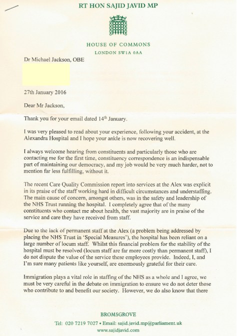 Javid letter