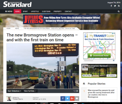 Bromsgrove station opens